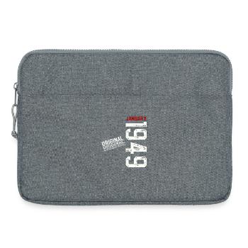 77th Birthday Original January Born 1949 - Laptop bag 15" - heather grey - Front