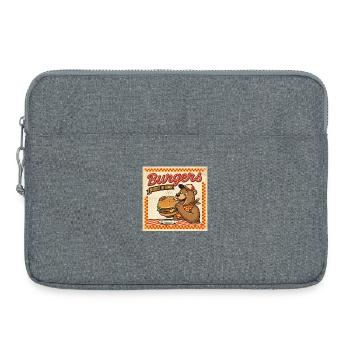 Burgers Biggest In Town Retro Bears Hunger - Laptop bag 15" - heather grey - Front