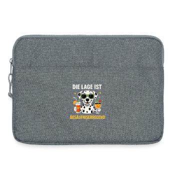 Chien de situation ivre, chemise cocktail de fête - Sacoche pour ordinateur portable 15 pouces - gris chiné - Devant