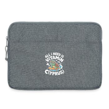 Zypern All I Need Is Vitamin Cyprus Zypern Flagge - Laptoptasche 15" - Grau meliert - Vorne