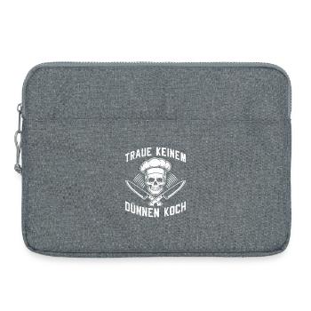 Köche TRAUE KEINEM DÜNNEN KOCH Lustiges - Laptoptasche 15" - Grau meliert - Vorne