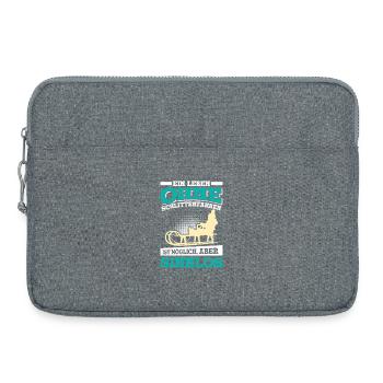 Tobogganing A LIFE WITHOUT SLEDDING IS POINTLESS - Laptop bag 15" - heather grey - Front