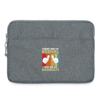 ASSISTANT CHEF J’ÉTAIS NORMAL AVANT, MAINTENANT JE LE SUIS - Sacoche pour ordinateur portable 15 pouces - gris chiné - Devant