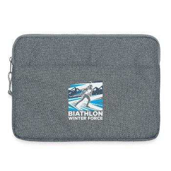 Biathlon Athlete Sport Sport Winter Sports - Laptop bag 15" - heather grey - Front
