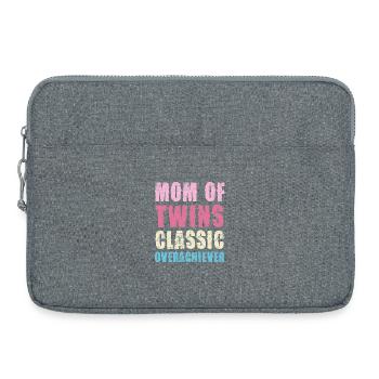 Mama von Zwillingen – Klassisch Überflieger - Laptoptasche 15" - Grau meliert - Vorne