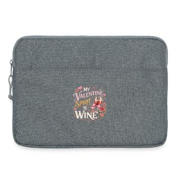 Valentinsgeist ist Wein - Laptoptasche 15" - Grau meliert - Vorne