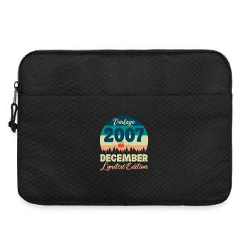Geburtstag Dezember 2007 Geburtstagsgeschenk - Laptoptasche 15" - Schwarz - Vorne