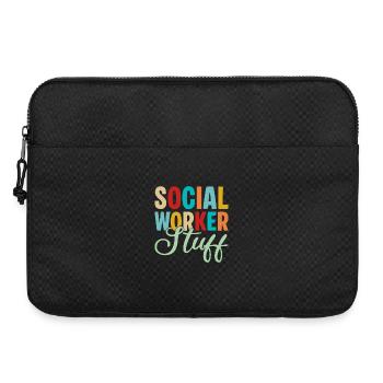 Social Worker Quote Stuff Social Work - Laptop bag 15" - black - Front