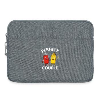 Couple parfait Ketchup Mustarde Amis - Sacoche pour ordinateur portable 15 pouces - gris chiné - Devant