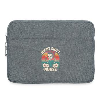 Night Shift Nurse Retro - Laptop bag 15" - heather grey - Front