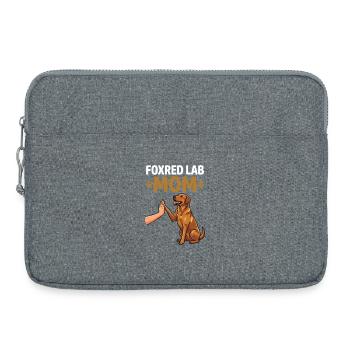 Fox Red Lab Mom – High Five Hundemama Design - Laptoptasche 15" - Grau meliert - Vorne