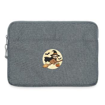Cute Sloth Witch Halloween - Laptop bag 15" - heather grey - Front