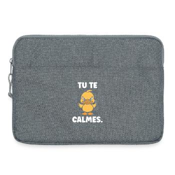 Angry Duck: Calm down - Laptop bag 15" - heather grey - Front