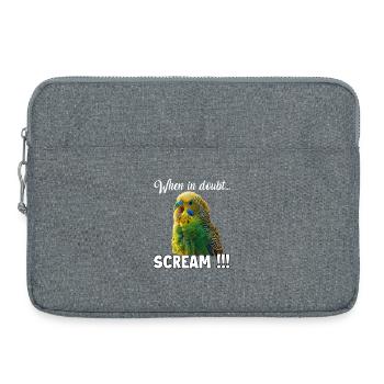 Cadeaux créatifs Bird Friends Perruche - Sacoche pour ordinateur portable 15 pouces - gris chiné - Devant