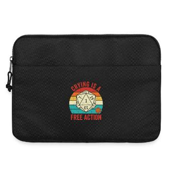 Crying is a Free Action – TTRPG Gamer Design - Laptoptasche 15" - Schwarz - Vorne