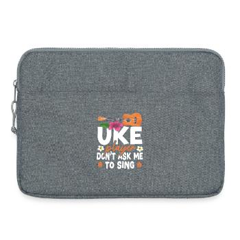 Hawaiian Ukulele Uke Uke Player - Laptop bag 15" - heather grey - Front
