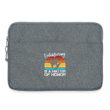 Volunteer Appreciation Is A Matter Of Honor - Laptop bag 15" - heather grey - Front