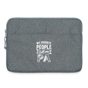 Meine Lieblingsmenschen nennen mich PA - Laptoptasche 15" - Grau meliert - Vorne