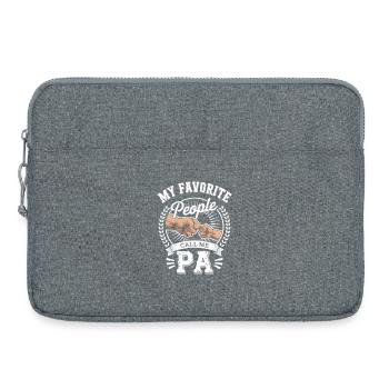 Mein Lieblingspapa Call Me PA - Laptoptasche 15" - Grau meliert - Vorne