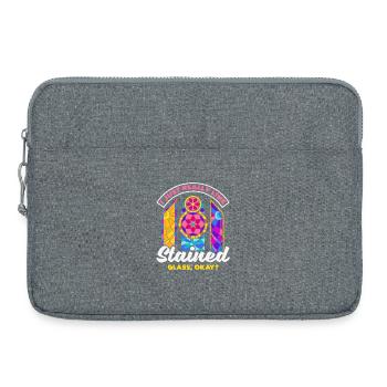 Art du vitrail Artiste du vitrail - Sacoche pour ordinateur portable 15 pouces - gris chiné - Devant