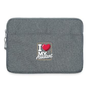  I Love My Assistant Herz Büro Assistent - Laptoptasche 15" - Grau meliert - Vorne