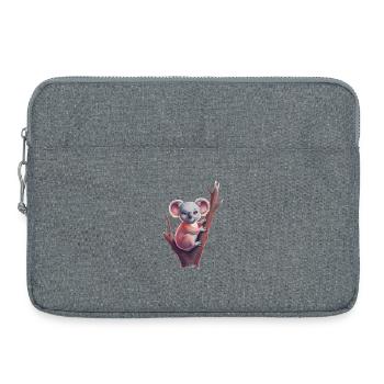 Cute koala on tree trunk for children and - Laptop bag 15" - heather grey - Front
