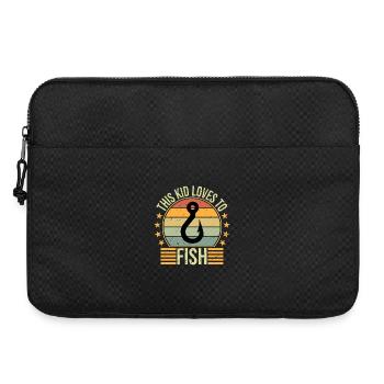 Boy Kids Loves to Fish Shirt Bass Fishing Gift - Laptop bag 15" - black - Front