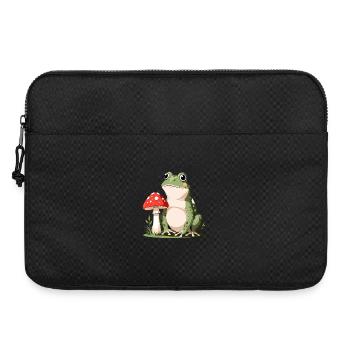 Petite grenouille avec un champignon rouge - Sacoche pour ordinateur portable 15 pouces - noir - Devant
