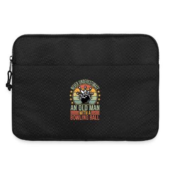 Never Underestimate Old Man Bowling Ball Bowler - Laptop bag 15" - black - Front
