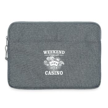 Joueurs de casino - Sacoche pour ordinateur portable 15 pouces - gris chiné - Devant
