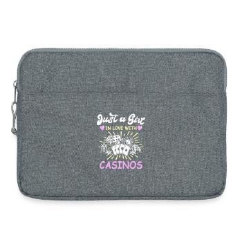 Casino Player Gambling - Laptop bag 15" - heather grey - Front