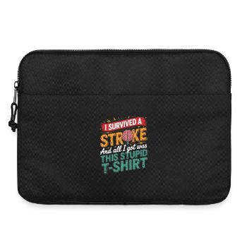 Überlebt Schlaganfall Shirt - Laptoptasche 15" - Schwarz - Vorne