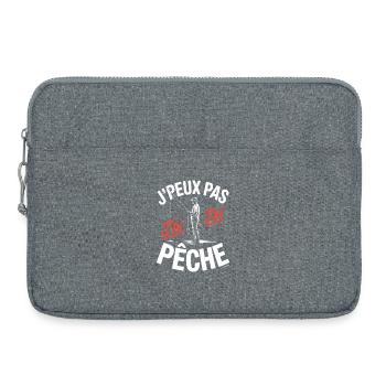 I can't I fished - Laptop bag 15" - heather grey - Front