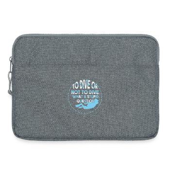 Tauchen Taucher Schnorcheln Sporttaucher - Laptoptasche 15" - Grau meliert - Vorne