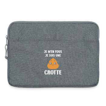 Poop - Laptop bag 15" - heather grey - Front