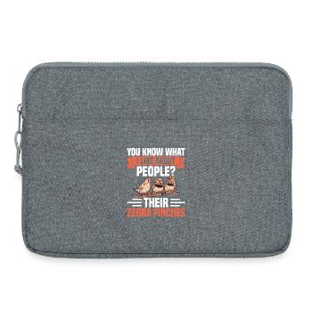 Outils pour les pinsonnets zébrés Oiseaux vivants Enclos Nourriture Zèbre - Sacoche pour ordinateur portable 15 pouces - gris chiné - Devant