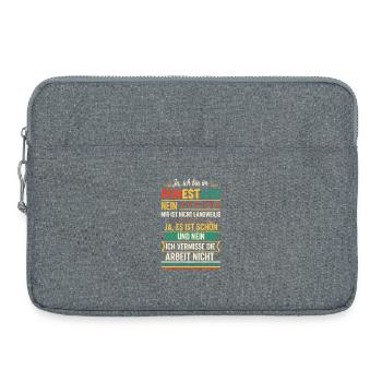 Ja ich bin im Ruhestand mir ist nicht langweilig - Sacoche pour ordinateur portable 15 pouces - gris chiné - Devant