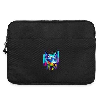 Colorful Doberman Pinscher Pop Art Portrait - Laptop bag 15" - black - Front