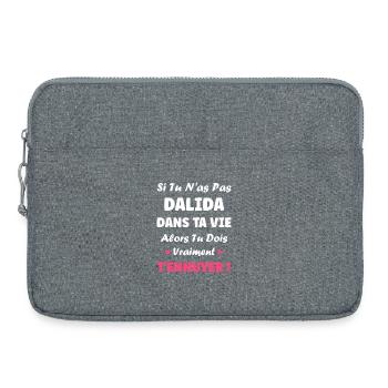 Dalida - Sacoche pour ordinateur portable 15 pouces - gris chiné - Devant