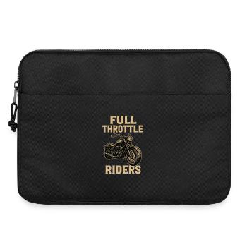 Full Throttle Riders, Biker Motorrad Motiv - Laptoptasche 15" - Schwarz - Vorne