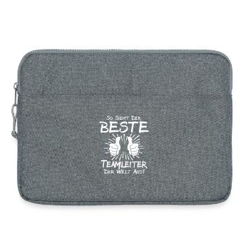 Bester Teamleiter - Laptoptasche 15" - Grau meliert - Vorne