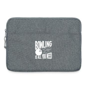 Bowling ist alles, was du brauchst - Laptoptasche 15" - Grau meliert - Vorne