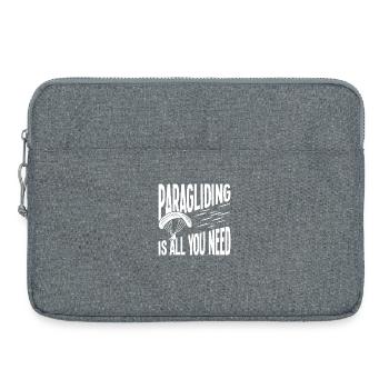 Le parapente, c’est tout ce dont tu as besoin - Sacoche pour ordinateur portable 15 pouces - gris chiné - Devant