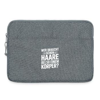 Bald Who Needs Hair Bald Bald - Laptop bag 15" - heather grey - Front