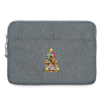 Ukulélé hawaïen Uke Christmas - Sacoche pour ordinateur portable 15 pouces - gris chiné - Devant