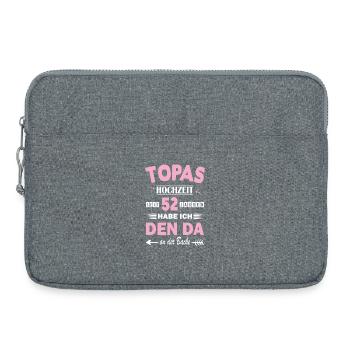 52 Years Relationship Anniversary Wedding Anniversary - Laptop bag 15" - heather grey - Front