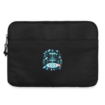 Panier de disc golf, décor floral de disc golf volant Divertissement - Sacoche pour ordinateur portable 15 pouces - noir - Devant