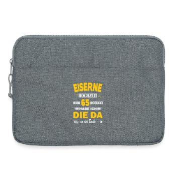 65 Years Relationship Anniversary Wedding Day Iron - Laptop bag 15" - heather grey - Front