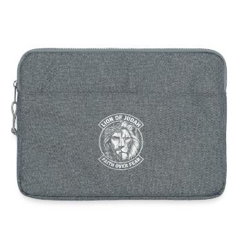 Lion Judah: Faith over fear - Laptop bag 15" - heather grey - Front