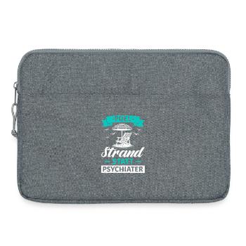 Island POEL BEACH AU LIEU DE PSYCHIATRE Drôle - Sacoche pour ordinateur portable 15 pouces - gris chiné - Devant